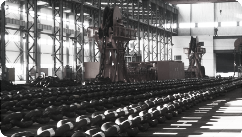 <p>2018年8月：</p><p>成功研发R6级别系泊链</p>