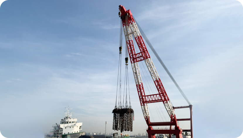 <p>2021年1月:</p><p>R6级系泊链投产销售</p>